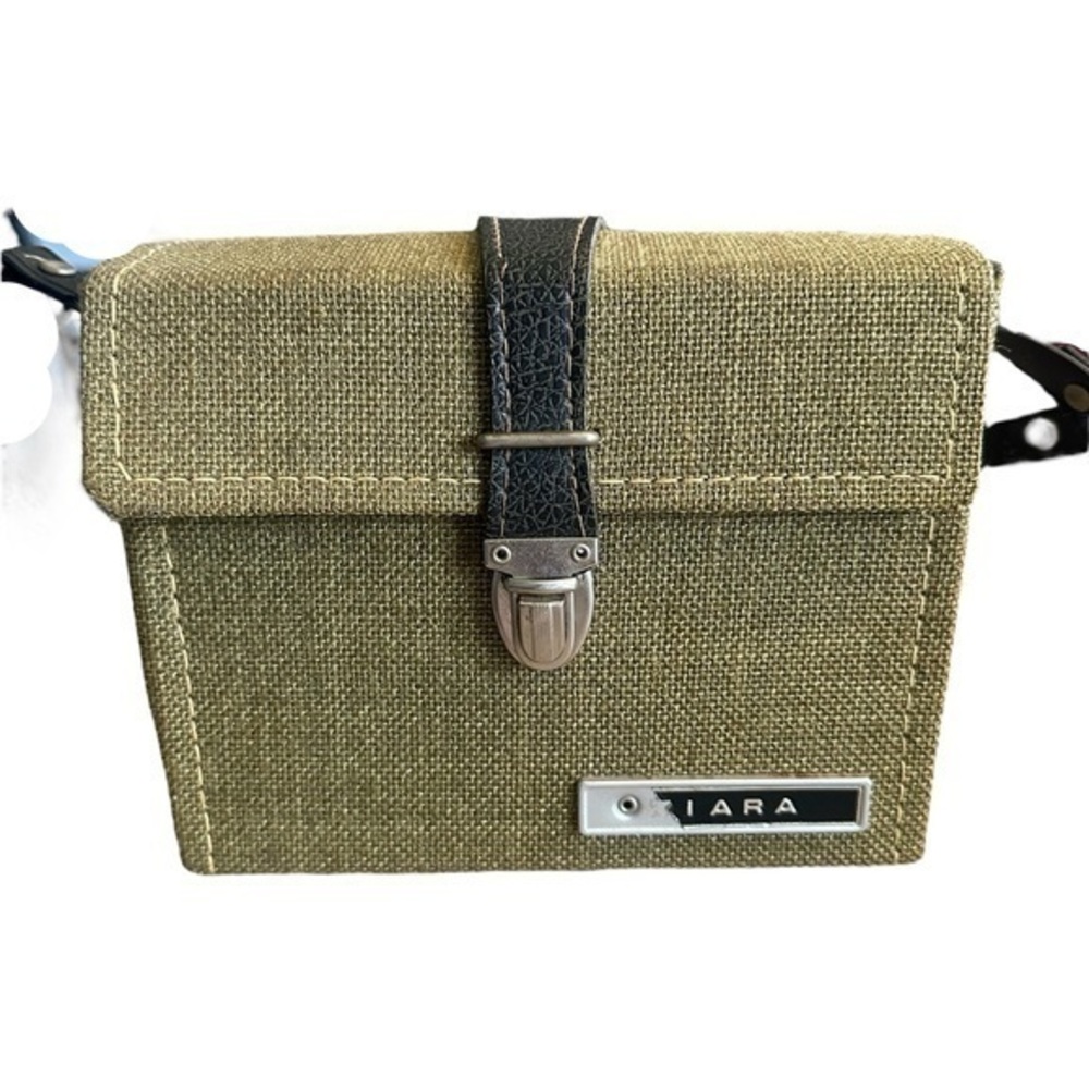 Vintage Tiara Camera Case - Green Tweed